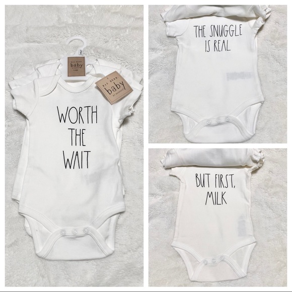 Rae Dunn Other - 🆕Rae Dunn 3pk WORTH THE WAIT Bodysuits